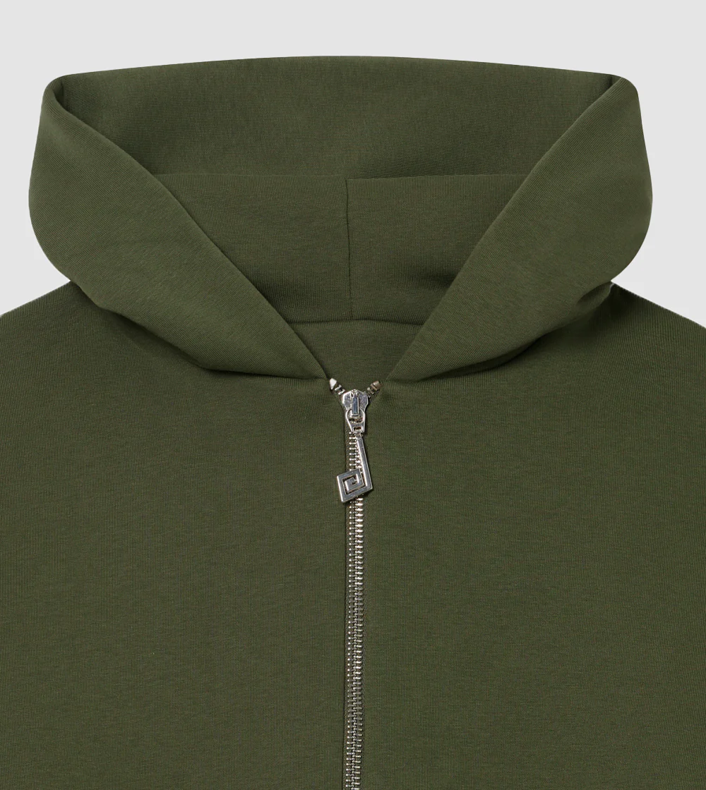Zip Hoodie Tracksuit Olive - Image 4