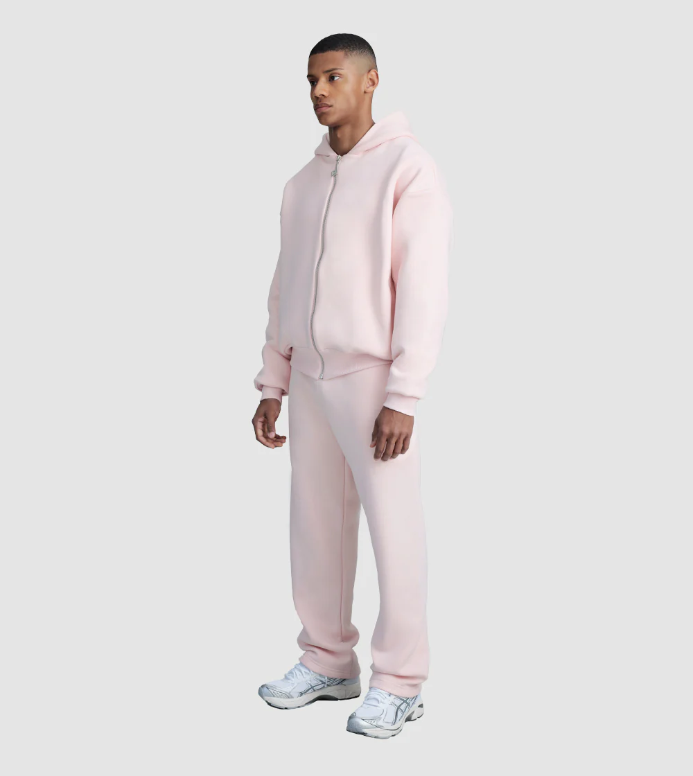 Zip Hoodie Tracksuit Rose - Image 3